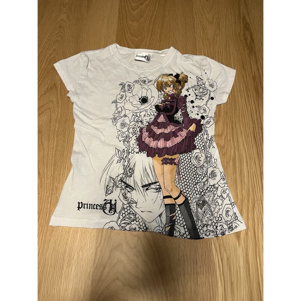 Vintage Y2K Princess AI White Shirt Women’s Juniors Small Anime Manga Tokyopop S